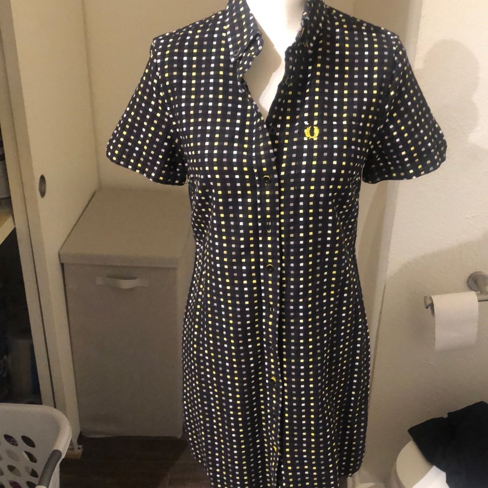 Fred Perry button down shirt dress